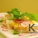 Curried Egg Salad, Radish and Fall Pea Shoot Tartine